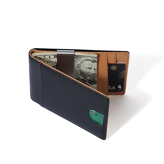 title=Portafoglio Uomo di Classe in Pelle Nera di Qualità con Protezione RFID/NFC 8
