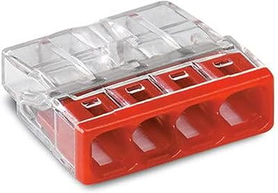 WAGO Verbindungsklemmen 2273-204 | 4 Leiter, bis 2,5 mm², 100 Stück, COMPACT Verbindungsklemme für eindrähtige Leiter, bestätigte Anwendungssicherheit, kleinstmögliche Bauform