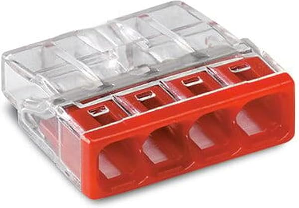 WAGO Verbindungsklemmen 2273-204 | 4 Leiter, bis 2,5 mm², 100 Stück, COMPACT Verbindungsklemme für eindrähtige Leiter, bestätigte Anwendungssicherheit, kleinstmögliche Bauform
