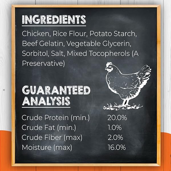 CANINE NATURALS CHICKEN RECIPE CHEW – RAWHIDE FREE DOG TREATS – MADE FROM USA RAISED CHICKEN – ALL-NATURAL AND EASILY DIGESTIBLE – 10 COUNT OF 5 INCH STICK