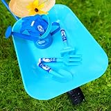 Colwelt Kids Metal Wheelbarrow 5Pcs Garden Set Blue with Shovel Rake Fork Gloves view 6