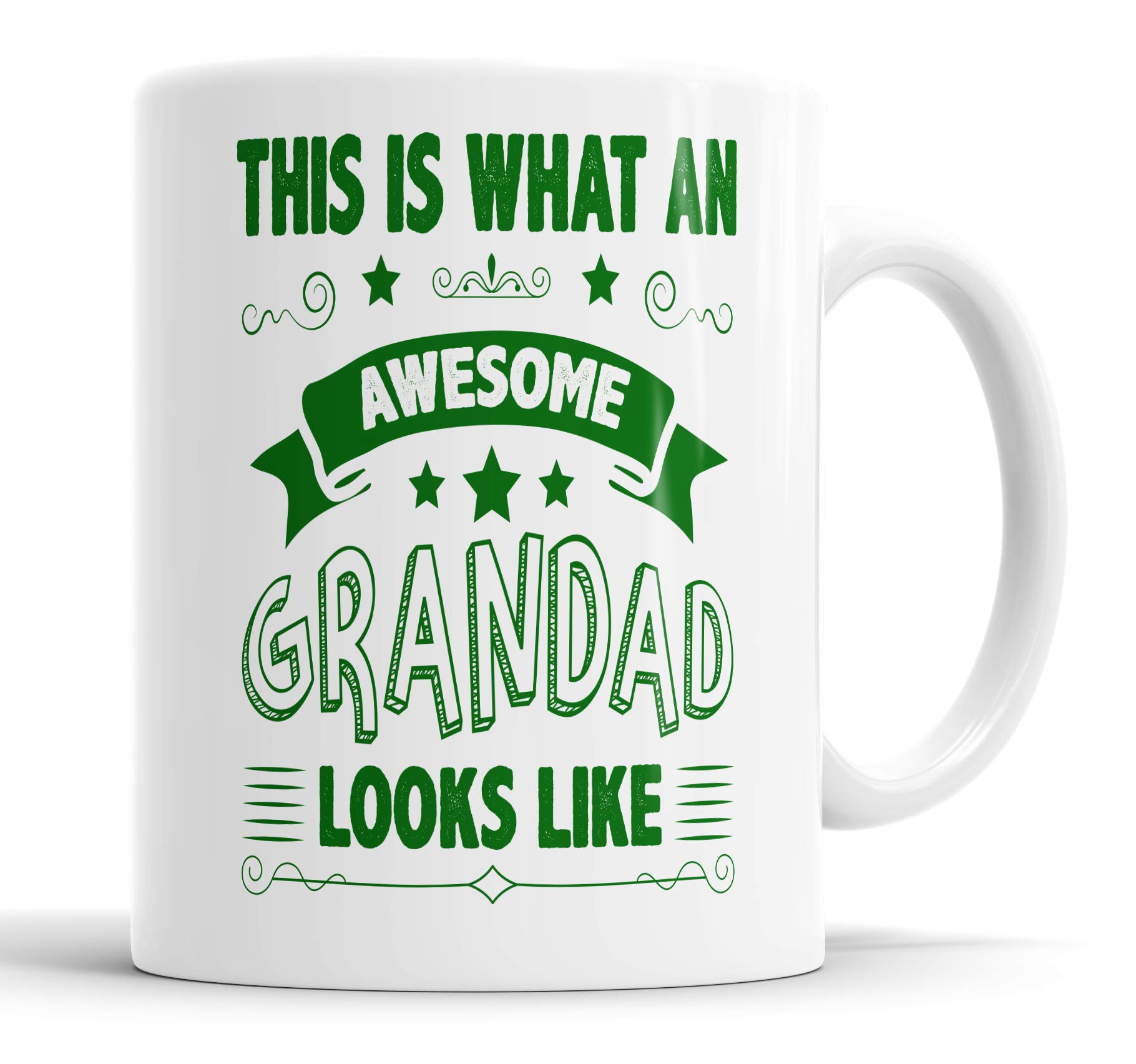 This is What an Awesome Grandad Looks Like Mug Humour, Joke, Leaving Present, Friend Gift Cup Birthday Christmas, Ceramic Mugs