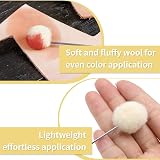 WanderGo Wool Daubers Ball Brush 50Pcs 2 Sizes Leather Dye Tool Metal Handle view 3