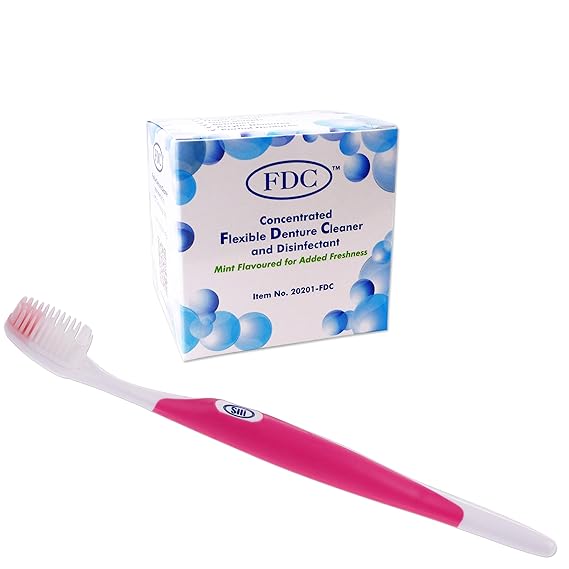 FDC Flexible Denture Cleaner & Silicone Brush Valplast & Other Dental