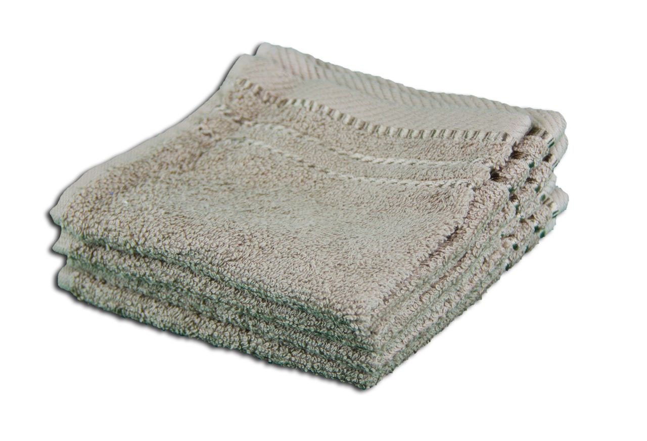 Gözze - Set of 4 Faceloths, Berlin, 100% Cotton, 30 x 30 cm - Beige