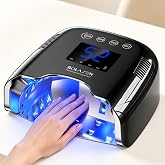 BOLASEN P30 Pro Cordless Rechargeable UV LED Nail Lamp for Gel Nails, Black | 54W Nail Dryer with 15600mAh Battery, Spacious Interior, 4 Timer Modes &amp; Metallic Reflector, 3X Fast Curing for Salon &amp; Home