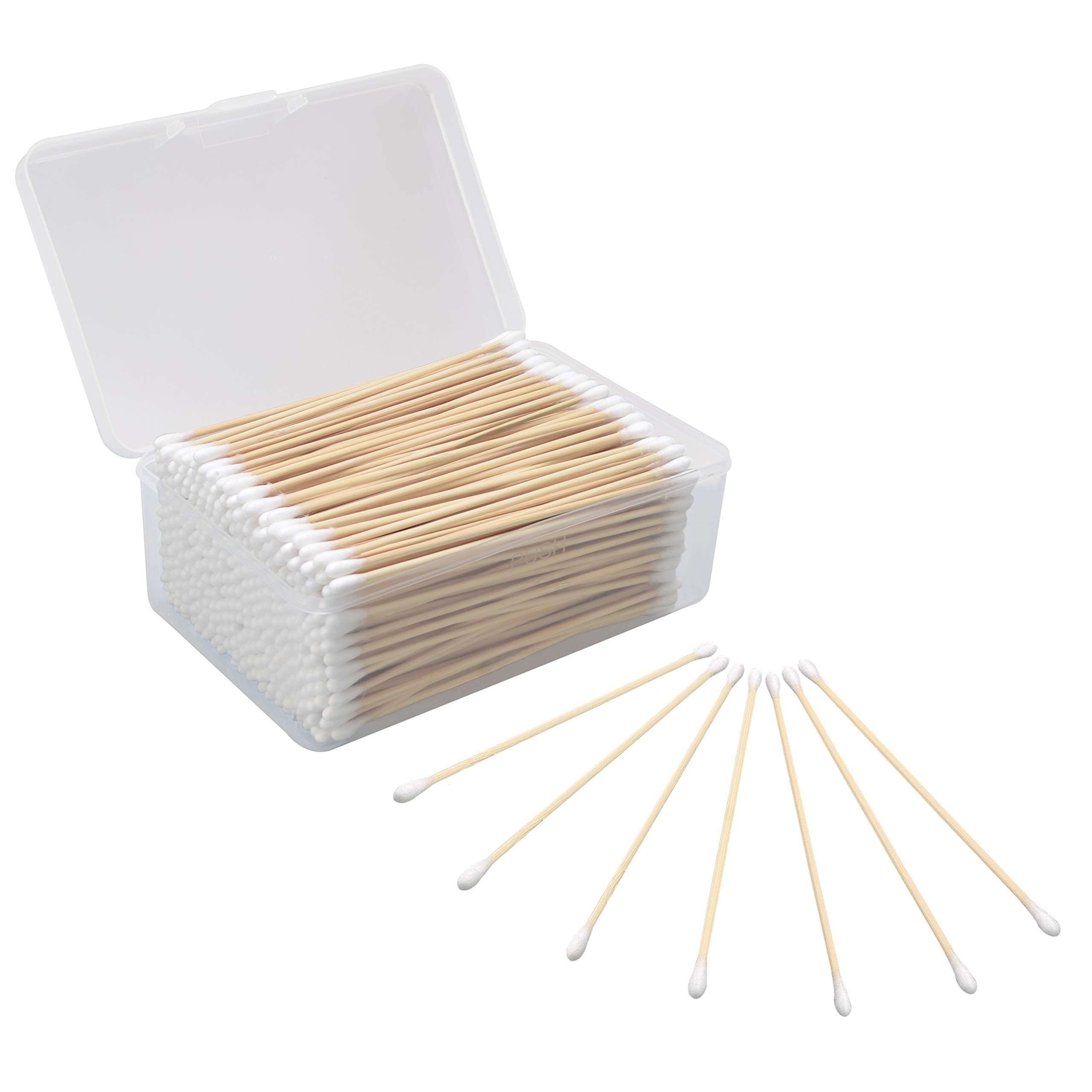 BOOSTEADY 400 Pcs .22 .223 Caliber 5.56 MM 6 Inch Cotton Gun Cleaning Swabs in Storage Case