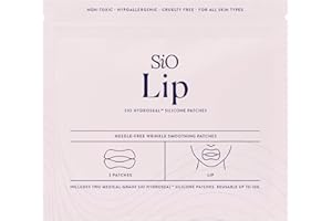 SiO Beauty Super LipLift - Wrinkle-Smoothing, Medical-Grade Silicone Patches for Fine Lines - Reusable Up to 10x - Cruelty-Free & Eco-Friendly Beauty Patches for Lips & Smiles - 1 Set (2 Patches)