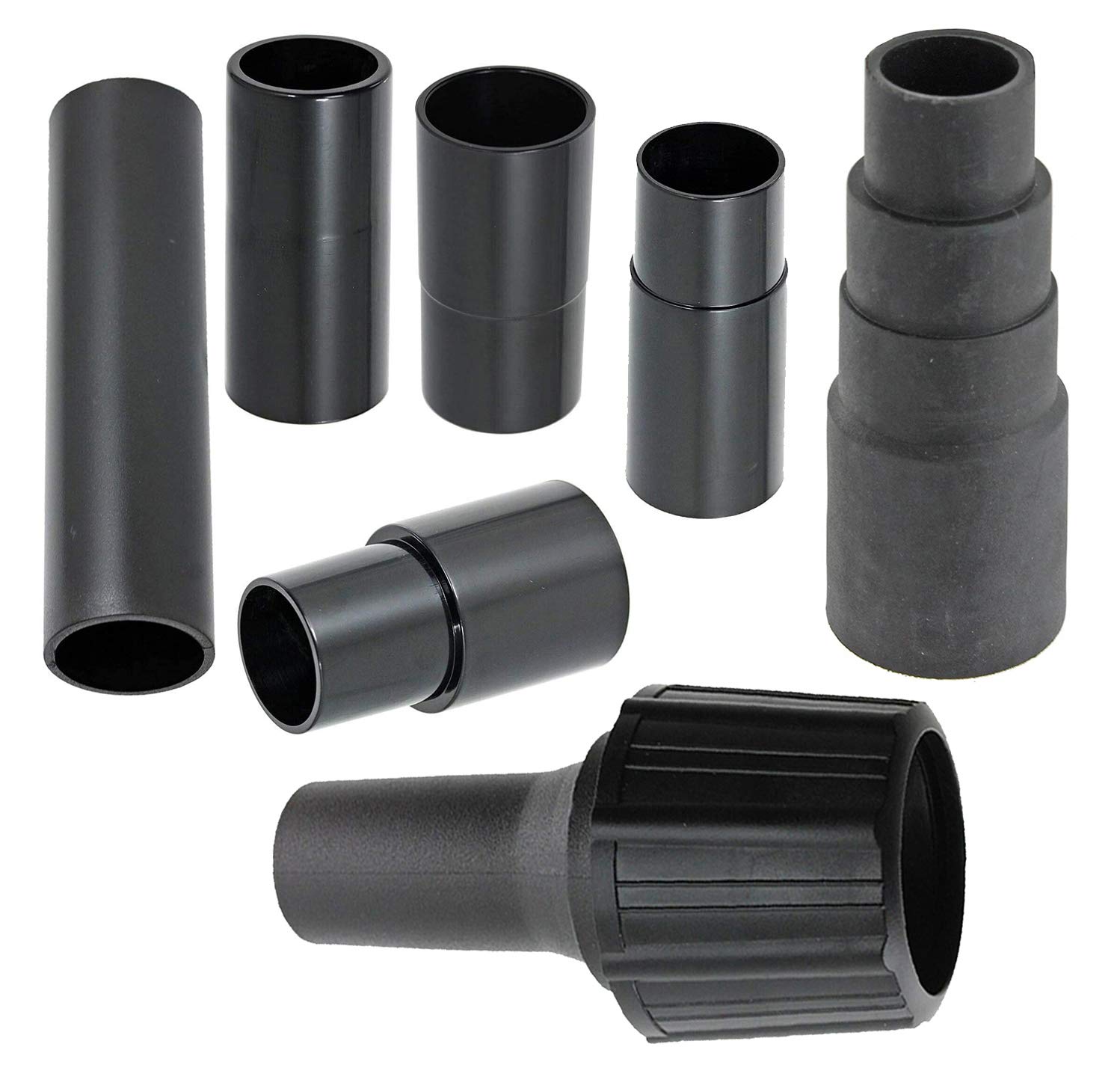 SPARES2GO Universal Sander Planer Dust Extraction Power Tool Adapters, Compatible with The Majority of Vacuum Cleaners (Pack of 7, 26mm, 30mm, 32mm, 35mm, 38mm)