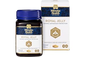 Manuka Health Royal Jelly Capsules, 1000mg NET - 180 Count (3-Month Supply) - Traditional Anti Aging Supplement from New Zealand