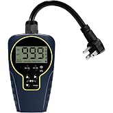 Techbee 1 s to 999 h Interval, Short/Long On-Off Repeat Cycle Timer Plug Outlet with Countdown and Light Sensor, Waterproof for Outdoor,15A 1HP