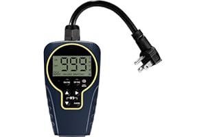 Techbee 1 s to 999 h Short/Long On-Off Interval Repeat Cycle Timer Plug Outlet with Countdown and Light Sensor, Waterproof fo