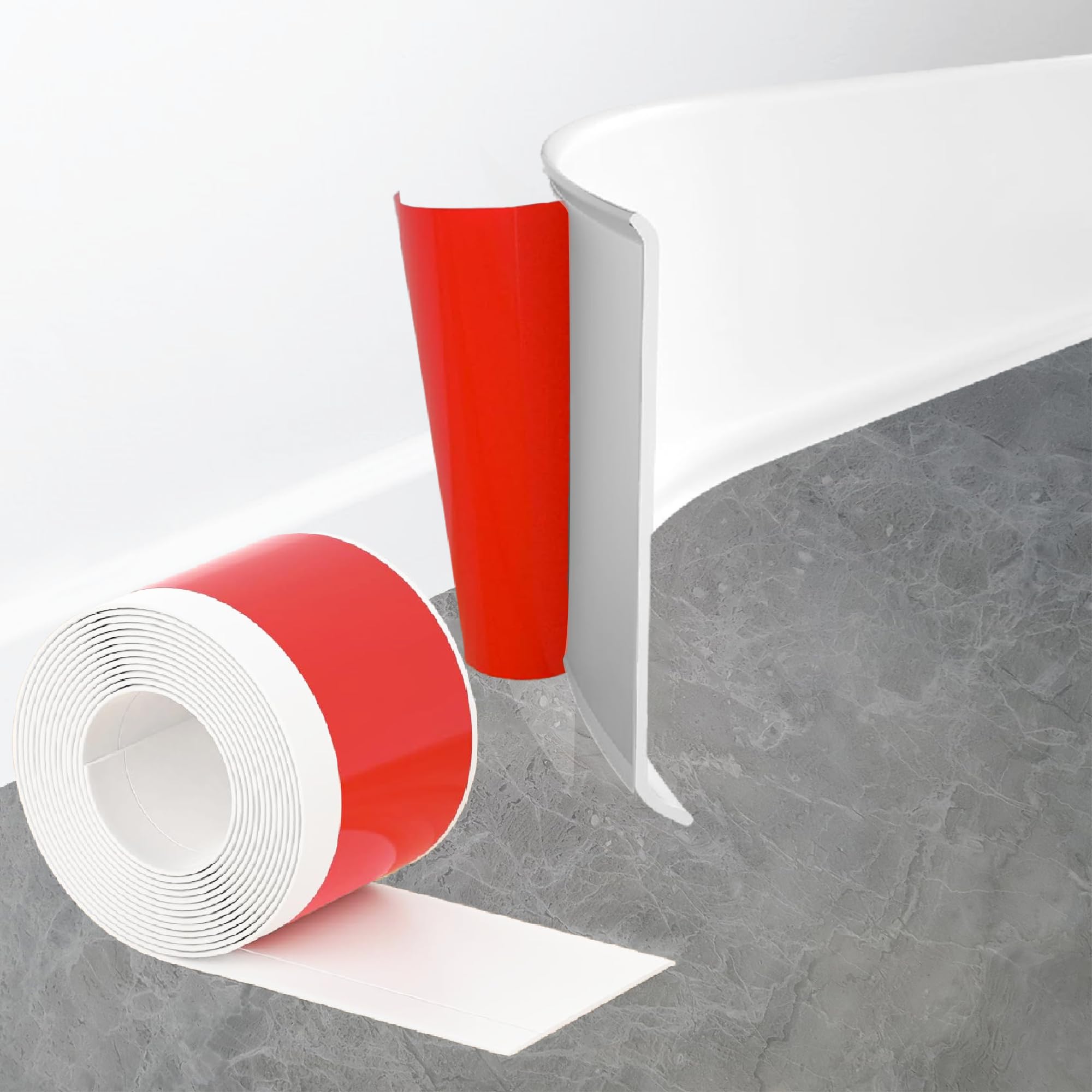 Photo 1 of Yodvnts Flexible Baseboard Molding Trim, 4 Inch x 20 Feet Self-Adhesive Vinyl Wall Base, Peel and Stick Cove Base, Rubber Wall Base Moulding Trim(White)