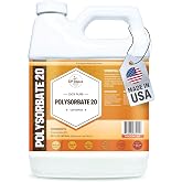 Polysorbate 20 (16oz) | USP Grade - Tween 20 Gentle Natural Emulsifier &amp; Solubilizer for Essential Oils, Fragrances, Sprays, Lotions, Shampoos | Improves Stability &amp; Clarity | 16 OUNCES