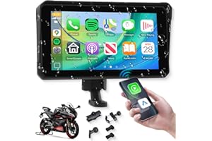 6-inch Motorcycle CarPlay Screen - Wireless CarPlay/Android Auto, IP68 Waterproof & Shockproof Touchscreen, Bluetooth 5.0,Air
