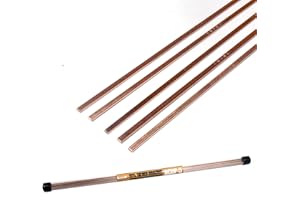 VEVEVA Brazing Rods Phosphor Copper 15% Silver Nitrate Sticks Copper Solder Kit Alloys Flat Industry Welding Rods for Air-conditioners, Refrigerators Pipe Gas and Freezers Storage HVAC(15% Silver Bcup-5)