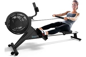 SereneLife Smart Rowing Machine-Home Rowing Machine with Smartphone Fitness Monitoring App-Row Machine for Gym or Home Use-Rowing Exercise Machine Measures Time, Stride, Distance, Calories Burned.…