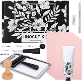 SGHUO Linocut Kit for Beginners, Stamp Making Set with Tools | Linoleum Blocks for Printmaking &amp; Linocut Tools Included, Stamp Making Set, DIY Art Gift Adults Teens Beginner Printmaking