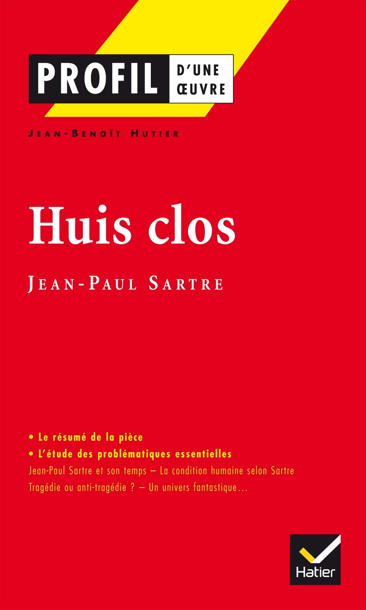 Huis Clos Sarte Profile Literature French Edition Jean Paul Sartre 9782218737589 Amazon Com Books