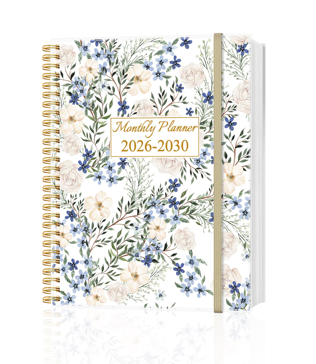 Photo 1 of 2026-2030 Monthly Planner - 60 Month PLanner Calendar from January 2026 to December 2030, 5 Year Planner 2026-2030 with Flexible Cover, Inner Pocket, Perfect for Home | School | Office, 8.5" x 11", Crushed Flower