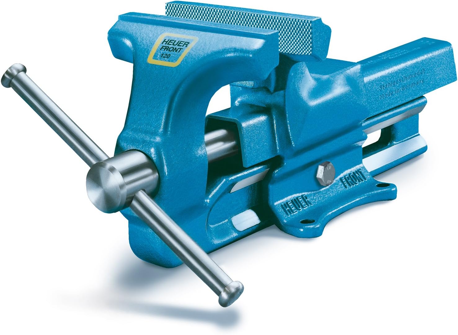 Heck Industries VH100160 Heuer 160 mm Forged Iron Bench Vise, Forged Steel, Blue