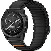 Nylon Quickfit 26mm Watch Band for Garmin Fenix 8 51mm/Fenix 7X/6X/5X/5X Plus/6X Pro/7XPro Band,Soft S-Hook Smartwatch Bands for Garmin Enduro 2 3/Quatix 7/Descent MK2i/3i/Tactix 7Pro,epix Pro 51mm
