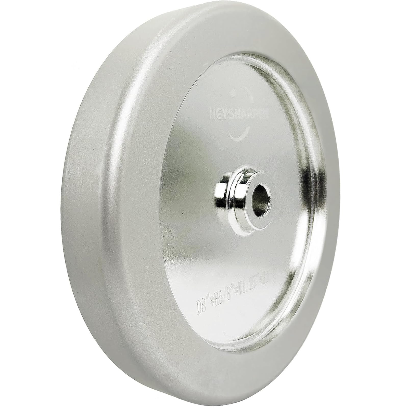 Photo 1 of 4 in 1 CBN Grinding Wheel 8 inch 600 Grit,1.25” Wide,5/8” Arbor,for Sharpening Woodturning Tools?High Speed Steel Tools (600 Grit)