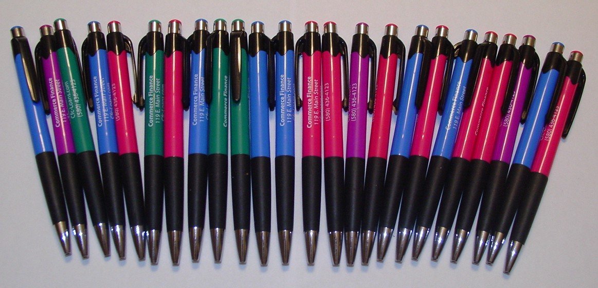 Wholesale Lot of 100 Misprint Ink Pens Ball Point Plastic Retractable