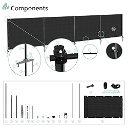 SunnyRoyal 5' x 65' Privacy Fence Screen with Iron
