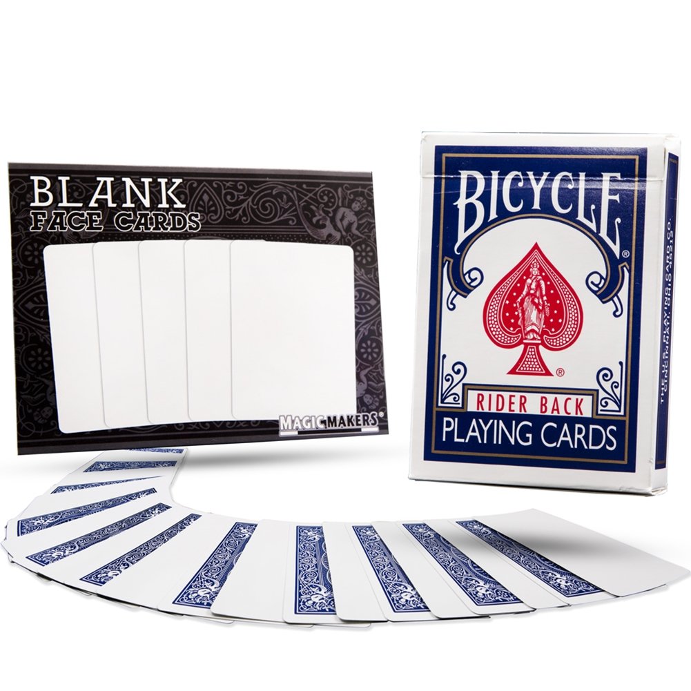 Bicycle Blank Face Blue Back Playing Cards