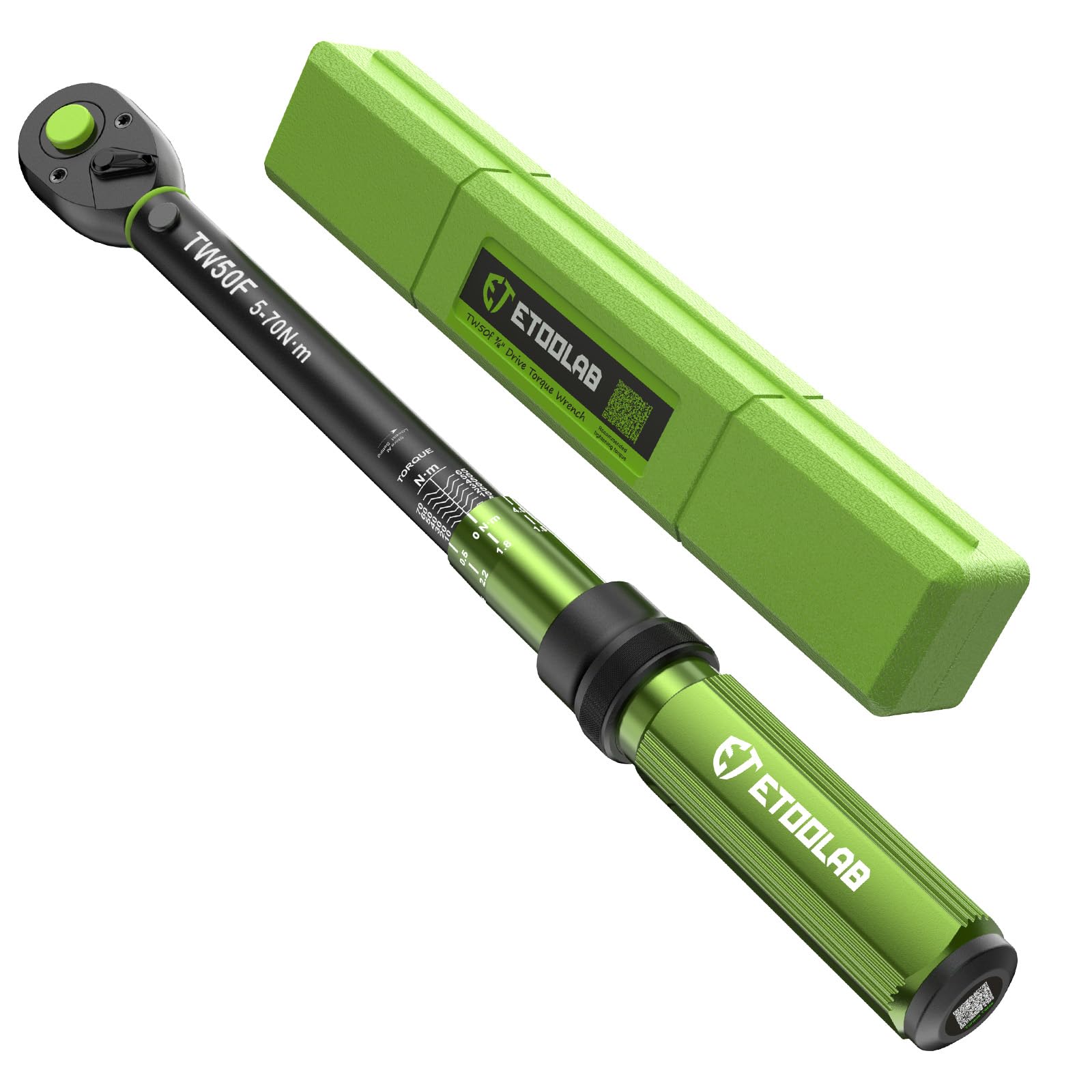 ETOOLAB Torque Wrench 3/8 Drive【Mechanical Aesthetics】 5-70 N·m/5-49.2 lbf·ft, ±3% Fehlergenauigkeit, 72 Tooth Click Torque Wrench for Bike, Motorcycle and Car Repair