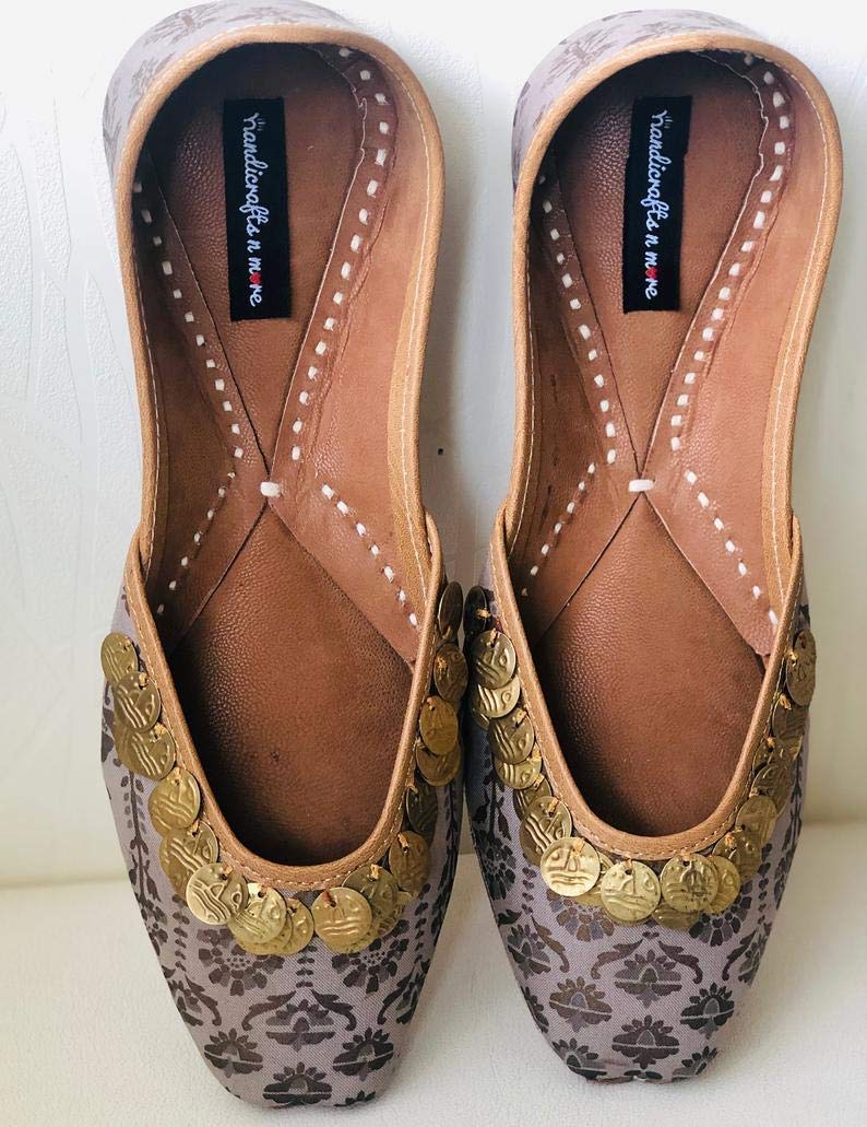 comfortable footwear on Amazon Com Grey Embellished Wedding Shoes Bridal Footwear Barefoot Shoes Ethnic Indian Shoes Juttis Comfortable Shoes Mojaris Khussa Handmade