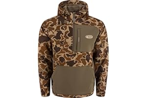 Drake Waterfowl Men's MST Endurance Hunting Warm Quarter-Zip Fleece Lined Hoodie w/Kangaroo Pouch & Magnattach Chest Pocket