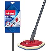 Vileda Bath Magic Bathroom and Tub Mop | Multisurface Cleaning Mop | Safe to Use on Tile, Glass, Ceramic, Bathtub, Shower Sur