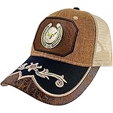 TOPACC Western Trucker Hat for Men Women Vintage Cowboy Country Hats Cute Baseball Cap for Western Outfit