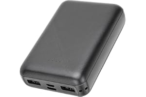 Wisoqu Heated Vest Battery Pack Portable Rechargeable 20000mAh Power Bank Black for Heating Clothes