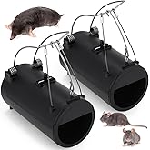 Qualirey 2 Pack Gopher Trap Outdoor Tunnel Mole Traps | 6.7 Inch Gopher Killer Bulk Vole Traps Rat Stations Reusable for Lawn Yard Garden