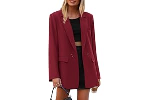 PRETTYGARDEN Fall 2025 Blazers for Women Business Casual Long Sleeve Lapel Pockets Dressy Suit Jackets Work Office Clothes