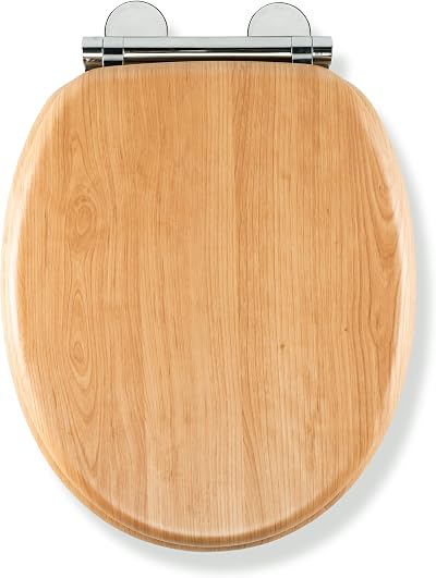 Croydex Hartley Flexi-Fix Soft Close Toilet Seat Light Oak