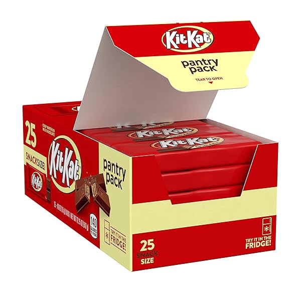 KIT KAT MILK CHOCOLATE WAFER SNACK SIZE, CANDY PANTRY PACK, 12.25 OZ (25 PIECES)