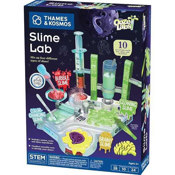 SES Creative Slime Lab Phosphorescent – Crée Ton Slime Qui Brille Dans Le Noir, Paillettes & Étoiles, Facile Et Amusant