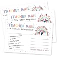 Teacher Must Haves For Classroom Elementary 50 Boho Rainbow Happy Mail Teacher Notes To Parents- Classroom Good Behavior Incentive Motivational Cards To Send Home - Preschool Messages From