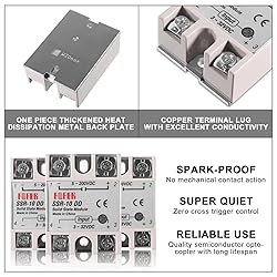 Alinan 2pcs SSR-10DD Solid State Relay DC to DC