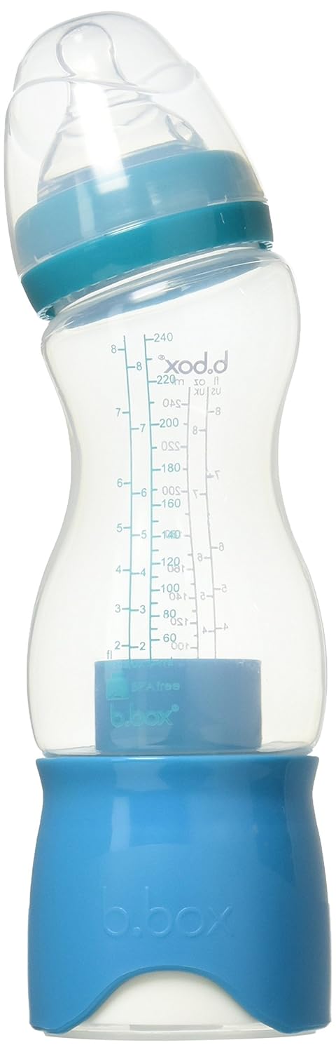 b.box Baby Bottle + Dry Formula Dispenser | Color: Lime Twist | 8 oz. | BPA-Free| Phthalates & PVC Free| Dishwasher Safe : B Box : Baby