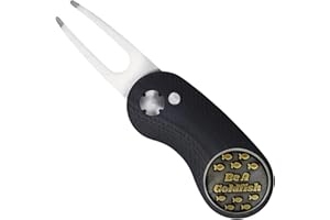 Full Metal Markers Premium Golf Divot Tool with Unique Metal Ball Marker – Pitch Mark Repair Tool for Green and Putting Surface – 1 Divot Tool + 1 Marker