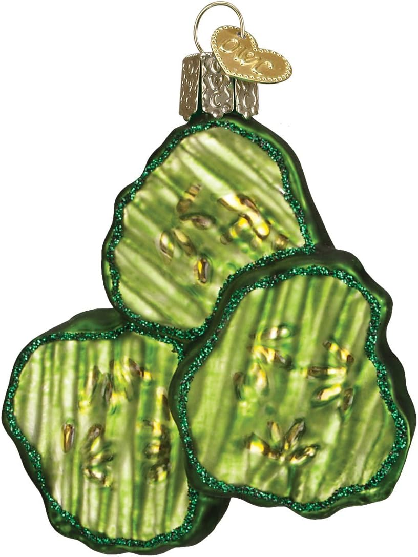 Ornaments - Old World Christmas Ornaments: Pickle Chips Glass Blown Ornaments for Christmas Tree