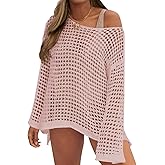 Crochet Cover Up for Women Mesh Hollow Out Bikini Cover Ups for Swimwear Summer Swimsuit