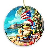 Puerto Rico Ornaments 2026 - Elegant Puerto Rico Gifts for Men Women Mom Dad, Cute Ceramic Ornaments for Tree Decor, Unique for Friends, Funny Gifts for Puerto Ricans