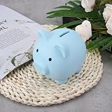 Fuyamp Cute Piggy Bank Blue Childs Savings Money Box Keepsake Decor view 4
