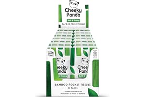 The Cheeky Panda Bamboo Facial Tissue | 14 x Plastic Free Travel Tissue Packs | 140 Super Soft Pocket Tissues